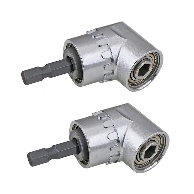 

2PCS Right Angle Drill,105 Degree Multifunction Right Angle Driver with 1/4inch Hex Bit Socket Screwdriver Holder Adapter
