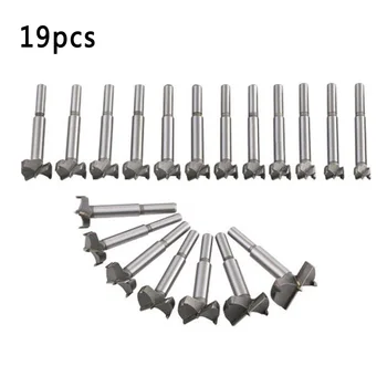 

19Pcs Hole Saw Drill Bit Set Wood Plastic Sheet Carbide Woodworking Cutter