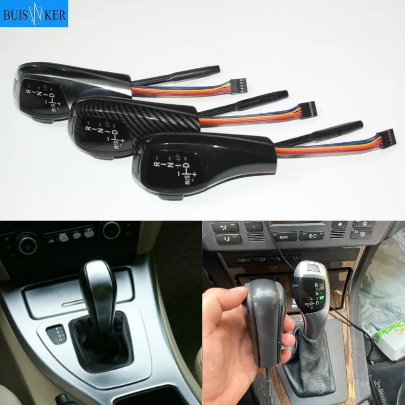 

Carbon Fiber Black Silver LED Gear Shift Knob Shifter Lever for BMW Z4 Roadster E85 Coupe E86 Automatic Accessories