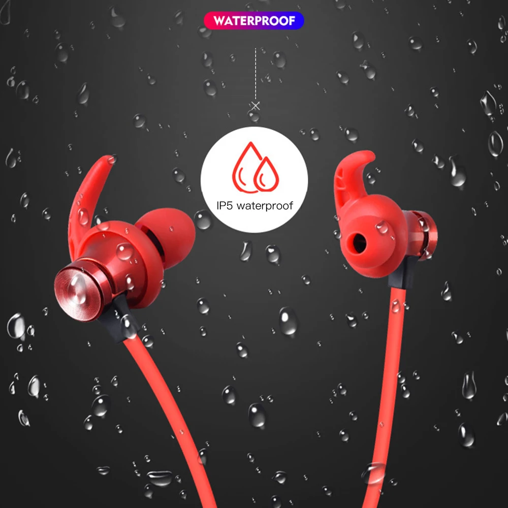 Беспроводная bluetooth-гарнитура поддерживает 32g TF/sd-карты магнитные водонепроницаемые наушники для занятий спортом mp3-плеер с микрофоном для бега движения