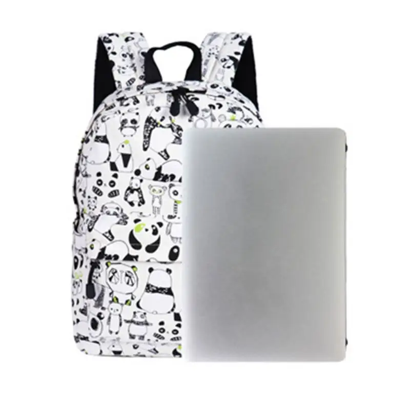 Рюкзак с принтом панды, рюкзак для ноутбука, рюкзак для путешествий, школьный рюкзак для девочек-подростков