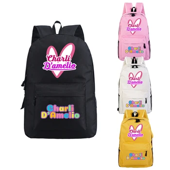 

2020 Mochilas Charli Damelio Backpack for Women School Bags for Teenage Girls Laptop Back Pack Women Bookbag Pink Backpack Kids