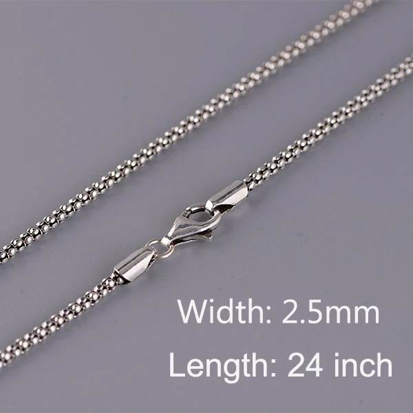 2.5mm 24inch BALMORA классический базовый стерлингового серебра 925 простая застежка Регулируемая Цепочка-ожерелье для женщин и мужчин пара ювелирных изделий - Окраска металла: 2.5mm 24inch