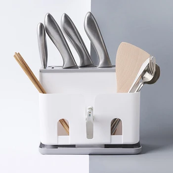 

Restaurant Shelf Chopsticks Spoon Hollowed Draining Rack Home Utensil Countertop Flatware Organizer Cutlery Holder Tableware