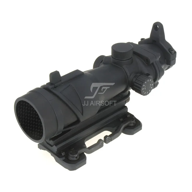 Black JJ страйкбол ACOG Стиль 4x32 область красный/зеленый сетка w QD крепление и Killflash/Killflash(черный/загар) полное освещение - Цвет: Black