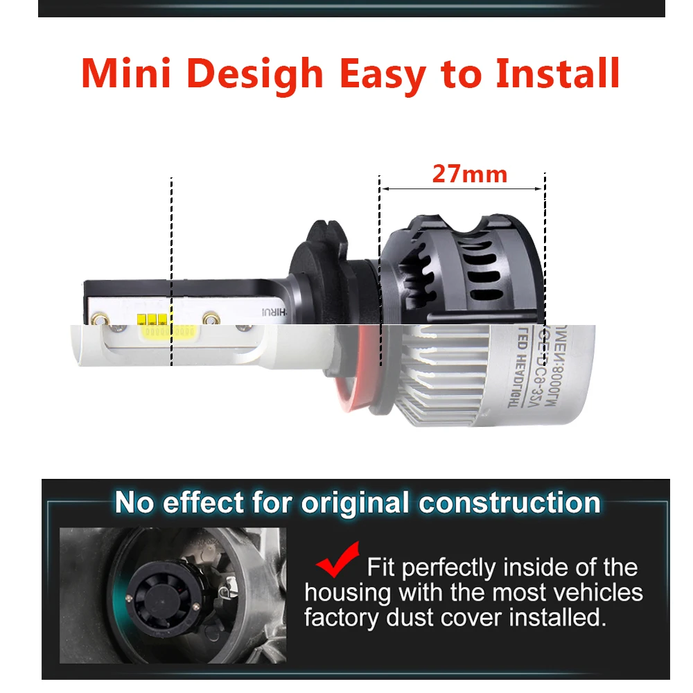 PANDUK H4 светодиодный 4300 К зэс H1 H7 3000K 8000K H8 H9 H11 9005 HB3 9006 HB4 H3 80 Вт 16000LM автомобилей