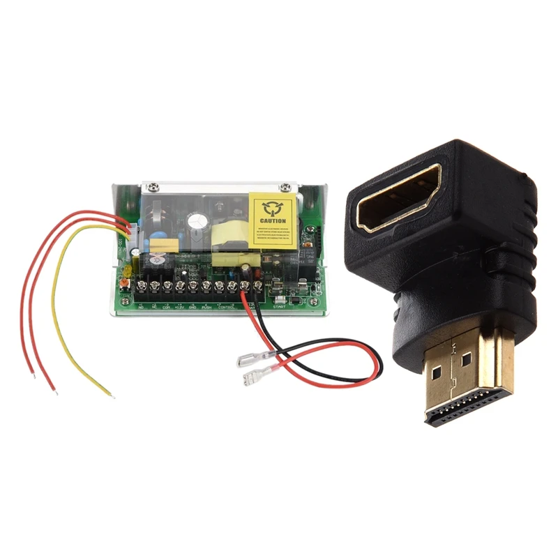 HDMI адаптер 90 градусов правый угол l-тип (нижний) черный и DC 12V 5A UPS Fuction дверь