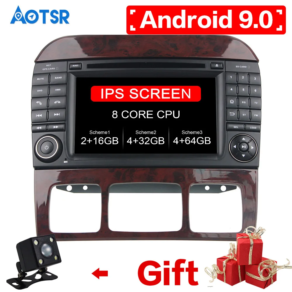 Автомобильный DVD-плеер на Android 9 0 GPS-навигация мультимедийная стереосистема для BENZ