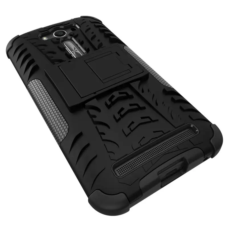 Сверхмощный защитный чехол для Asus Zenfone 2 Laser ZE500KL Zenfone2 ZE550KL задняя крышка силиконовый+ PC 2 в 1 подставка чехол для телефона