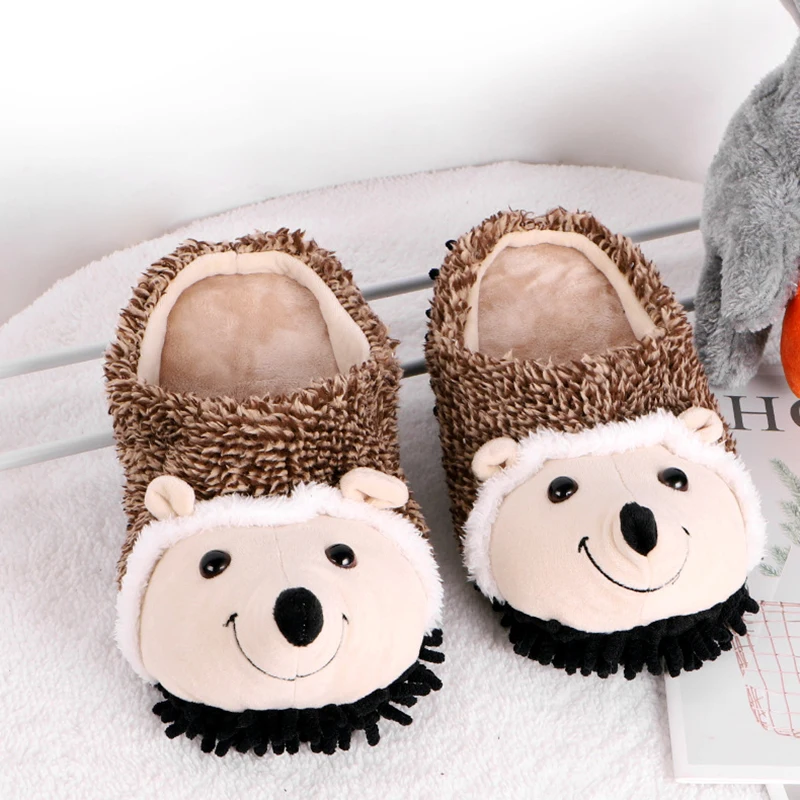 special fur slippers shoes men women winter slippers Custom slippers Home House Slippers Children indoor hedgehog