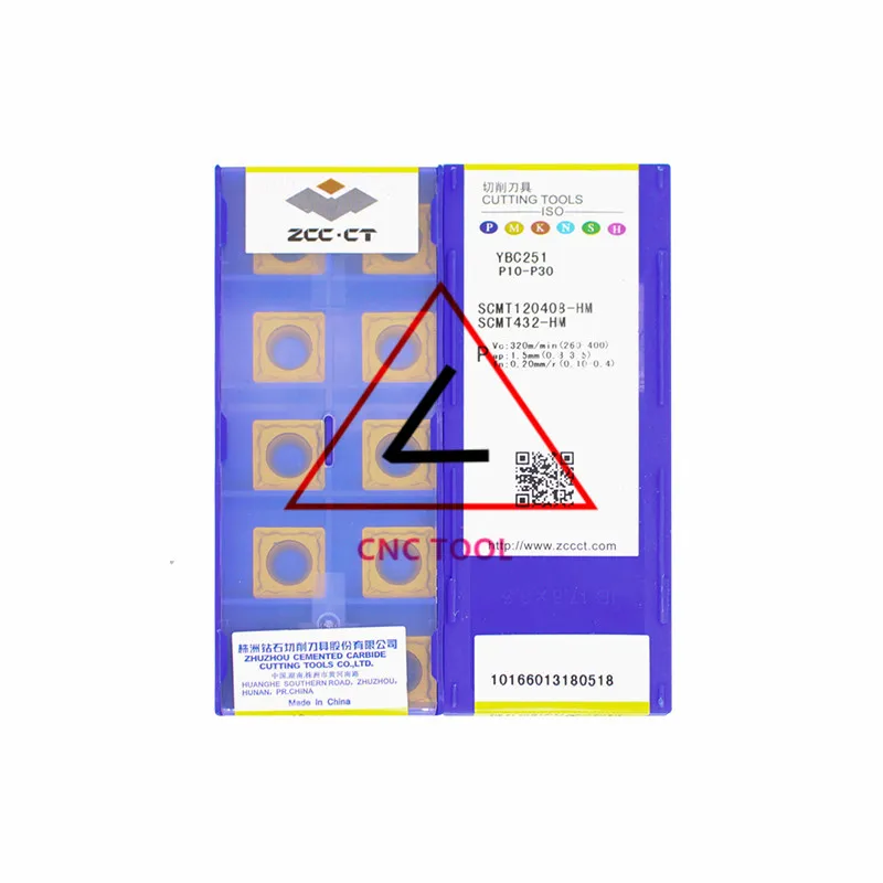 

SCMT120408-HM YBC251 10pcs Original CHINA ZCCCT Turning Inserts