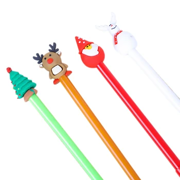 

HOT-50PCS Cute Cartoon Santa Gel Pens Christmas Gel Pen Kawaii School Supplies Stationery