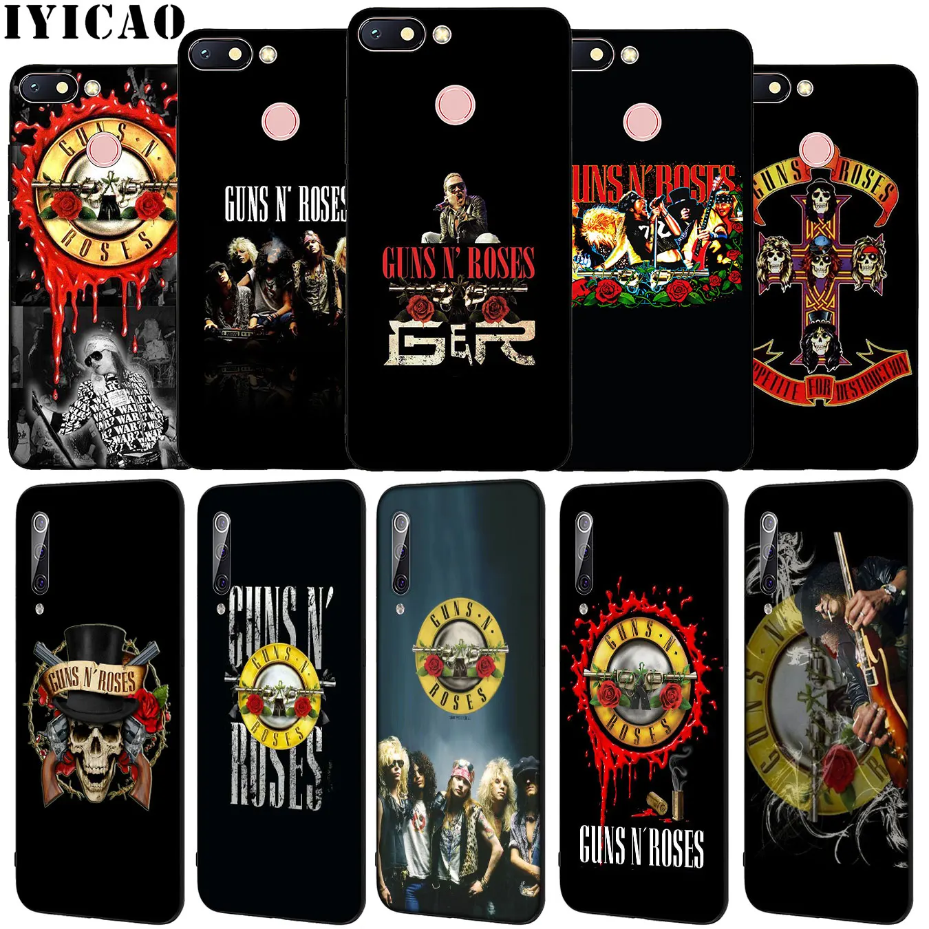 IYICAO guns n roses Guns N' Roses Soft Silicone Phone Case for Xiaomi Redmi Note 8 8T 8A 7 7A 6 6A 5 5A GO S2 K30 K20 Pro Cover |