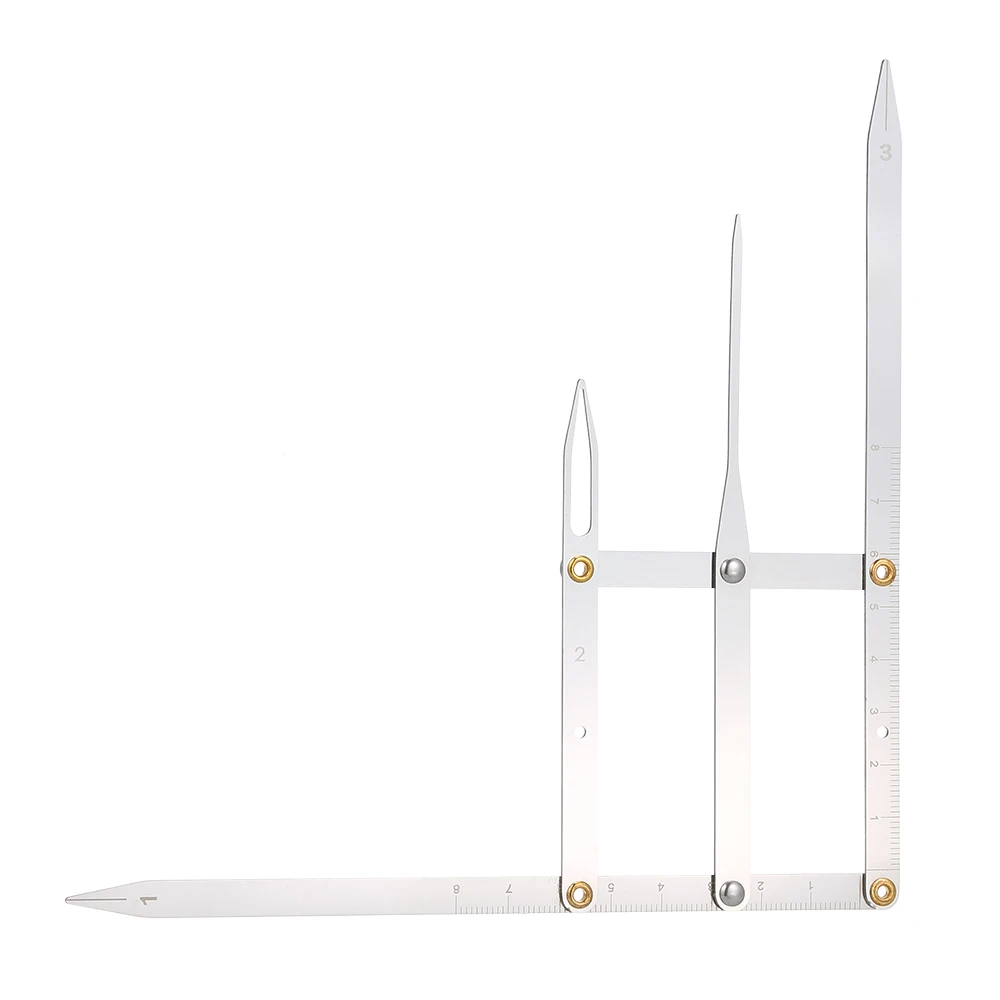 Золотая линейка для позиционирования штангенциркуля складная Трехточечная из