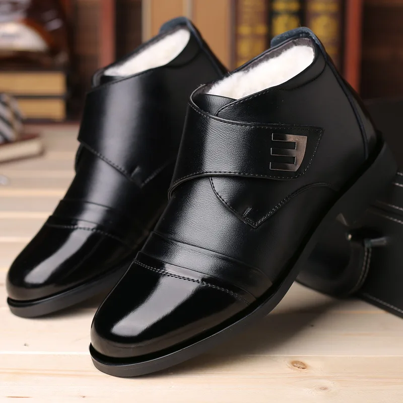 Winter Shoes Men's Chelsea Boots Leather Warm Shoes Men's Ankle Boots Fashion Brand Cowhide NEW