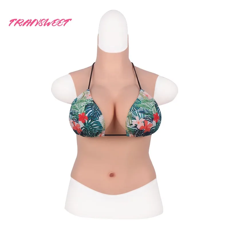 

TRANSWEET LATEST E Cup Realistic Half body Silicone Breast Forms Big Fake Boobs Crossdressing for Crossdresser Transgender