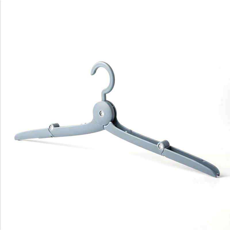

10Pcs Portable Folding Hanger Multi-Functional Travel Hanger Camping Travel Clothing Drying Cloth Hangers Storage(Blue)