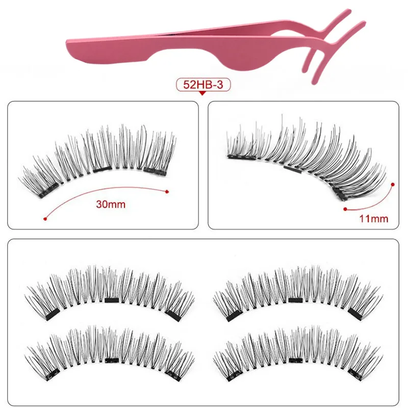 Magnetic eyelashes with 3 magnets magnetic lashes natural false eyelashes magnetic eye lashes with eyelashes applicator-24P-3-TZ Magnetic eyelashes with 3 magnets magnetic lashes natural false eyelashes magnetic eye lashes with eyelashes applicator-24P-3-TZ