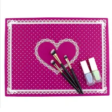 28,1*21,1 дизайн ногтей салон маникюр практика силиконовая подушка ручной держатель Подушка кружева стол моющийся складной коврик