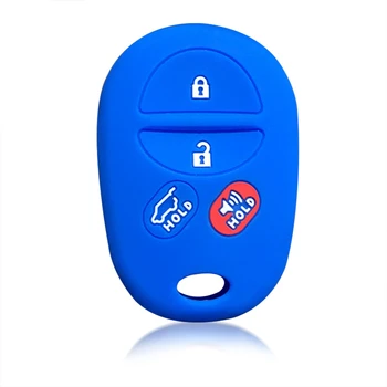 

Silicone Key Holder Cover Case For Toyota Camry Glx 2007 Tundra Sienna Tacoma Highlander 4 Button Accessories Car Key Case Fob