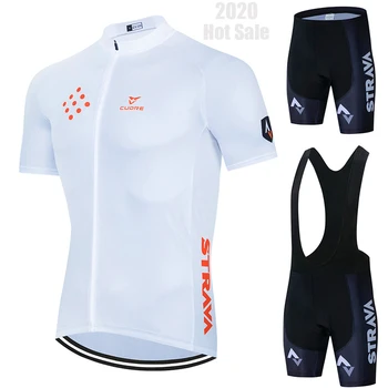

STRAVA Pro Team Cycling Jersey Set Men Summer Bike Clothes MTB Ropa Ciclismo Bicycle Uniforme Maillot Quick Dry 9D Gel Pad