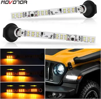 

Switchback LED Turn Signal Lighting kit 12V White DRL for 2018-Up Jeep Wrangler JL Sport Sequential Flash Amber Turn Signal