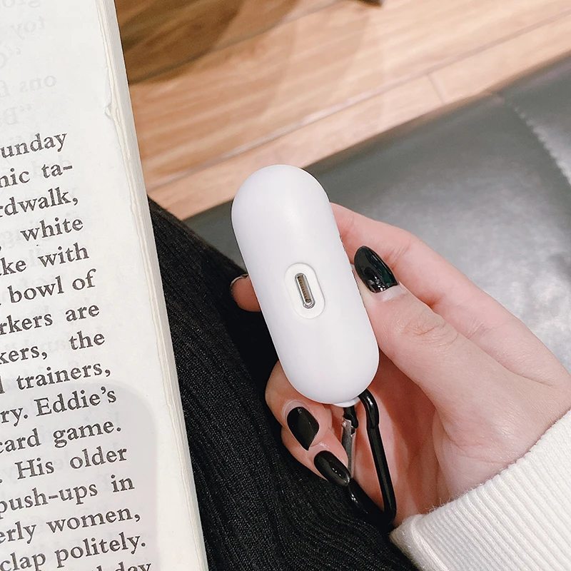Винтажный Мягкий силиконовый чехол с масляной росписью для apple Airpods 3 Pro, белая Беспроводная bluetooth-гарнитура, чехол для наушников, крючок