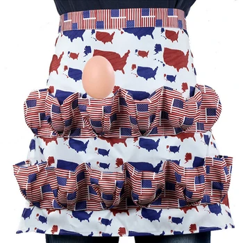 

USA America Map Flag Egg Collecting Apron BBQ Cleaning Cooking Apron Baking Accessories Funny Gift Daily Home Use, free shipping