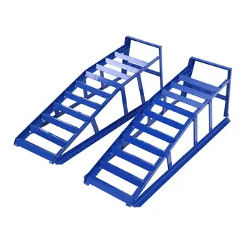 Samger 2Ton Steel Car Access Ramps Loading Ramp Heavy Duty Maintenance Lifting Equipment Blue