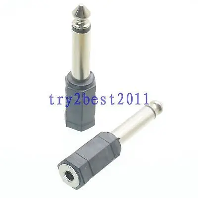 DHL/EMS 100 шт адаптер 6,35 мм 1/" Штифт 3,5 мм 1/8" jack pin Mono для аудио видео-C1