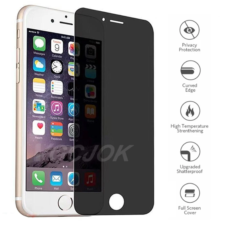 Защитная пленка для iPhone 6 7 8 Plus SE 2020 закаленное антишпионское стекло 11 X XS MAX