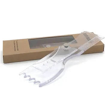 

Men's Beards Combs Beard Shaping Tool Trimming Shaper Template Comb Transparent Beauty Tool For Hair Beard Trim Templates