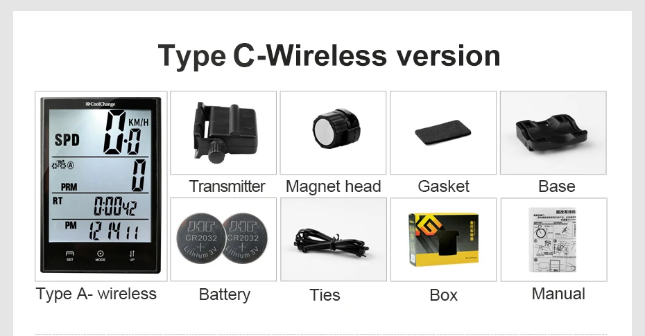 CoolChange беспроводной Велосипедный компьютер Спидометр Одометр непромокаемый Велосипедный компьютер велосипед измеряемая температура секундомер