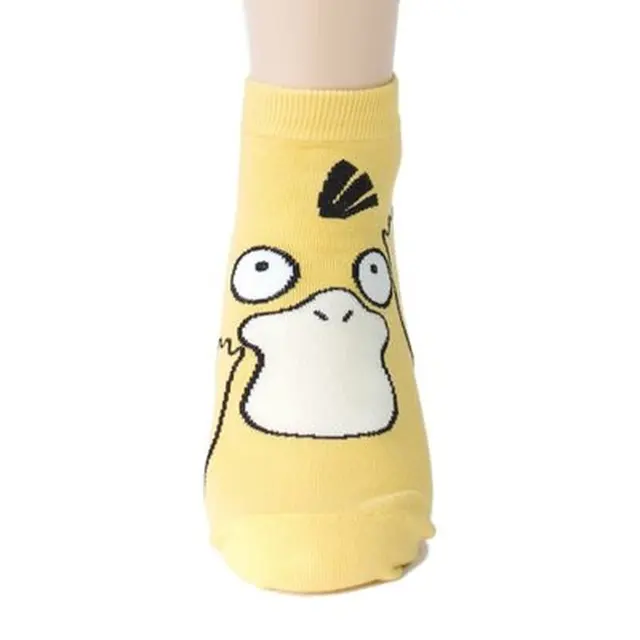 Pokemon Cute Anime Figures Psyduck Pikachu Sock for Children Go Cosplay Props Accessories Socks Print Cartoon Ankle Sock Short 6