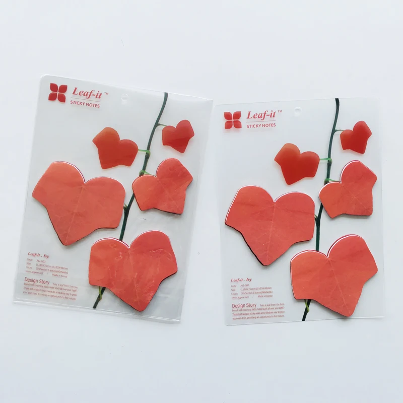 

1 Pack Creative Leaf Style Memo Pad Sticky Notes Paper Student Stationery School Office Supply