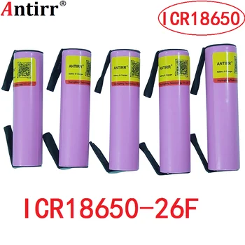 

18650 Battery for samsung 18650 Battery 3.7v Rechargeable batteries 2600maH Li ion ICR18650 26F Battery Max.20A for flashlight