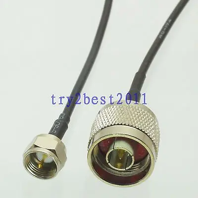 

DHL/EMS 20 Sets RG174 F TV plug pin to N plug pin Straight RF Jumper pigtail Cable 6inch -C1