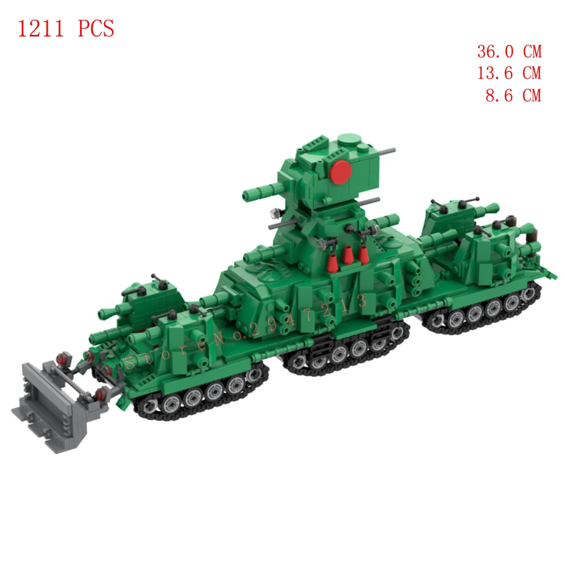 

hot wwII military vehicles KV-44 Soviet Union Army green tank war equipment model Building Blocks weapons bricks toys child gift