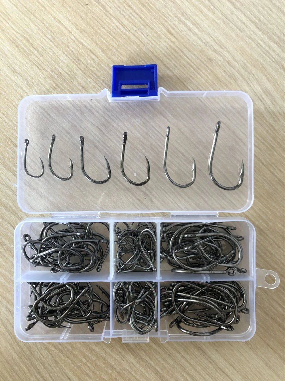 

60PCS/Box 120PCS/Box 9260 High Carbon Steel Faultless O'Shaughnessy Fish Hook Black Offset Sharp Fishing Hooks