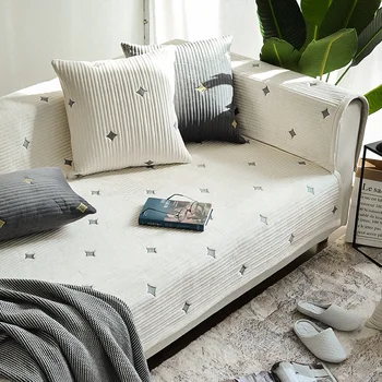 

Plush Sofa Cushion Nordic Simple Modern Fabric Non-slip Four Seasons Universal Thick Towel Sofa Cover