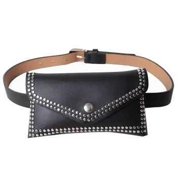 

Heopono Hot Sale No Sewn Detachable Strap Good Quality Mens Women Unisex Sport PU Leather Fanny Pack Waist Bag