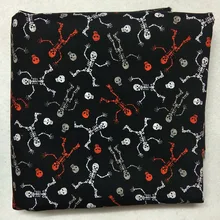 50x105 см панк крутой Хэллоуин Танцы череп напечатанный хлопок ткань череп ткань Лоскутная Ткань платье украшение дома