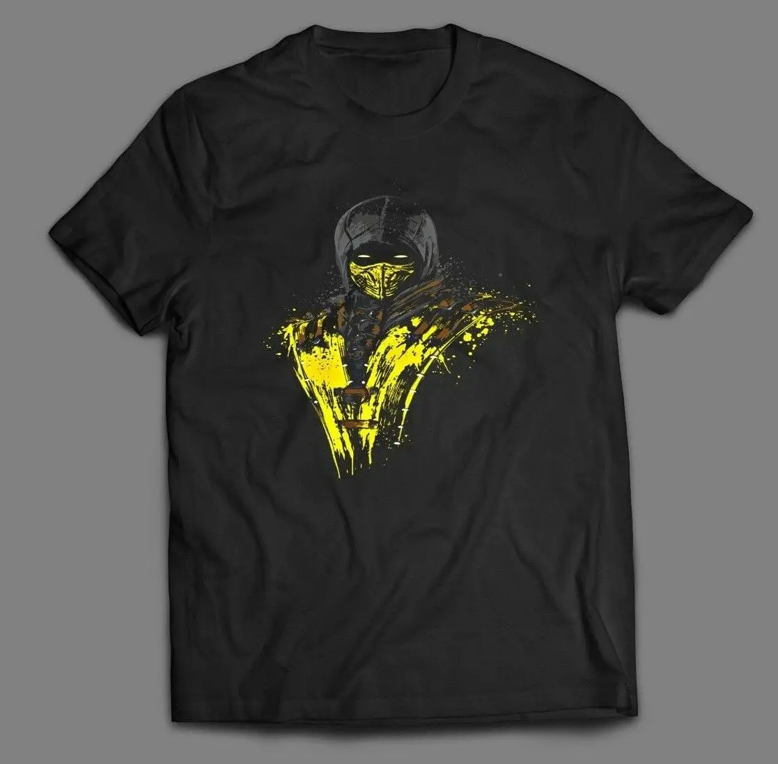 MORTAL KOMBAT SCORPION SPLASH ART *** OLD SKOOL Мужская футболка * много вариантов |