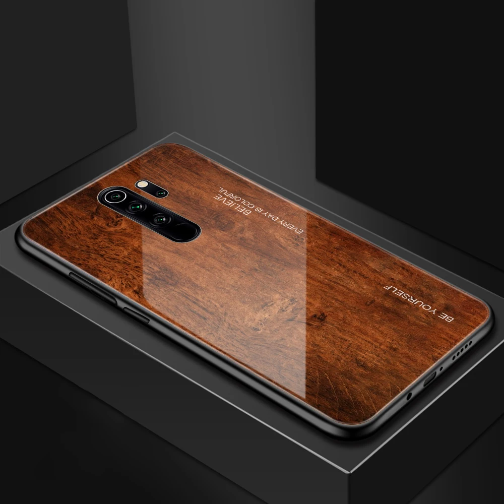 Чехол для телефона с текстурой под дерево для Xiao mi Red mi Note 8 Pro, твердый чехол из закаленного стекла для Xiaomi mi 9T 9 t Pro Red mi Note 5 6 7 8 Pro Capa