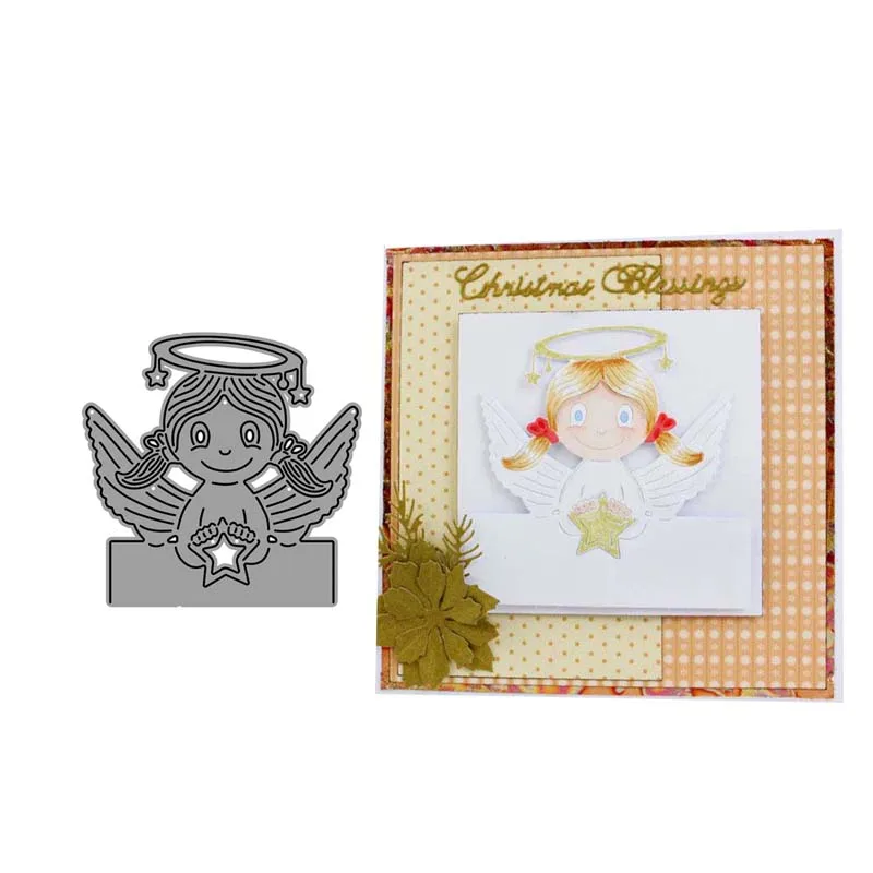 

JC Metal Cutting Dies for Scrapbooking Little Girl Angel Die Cut Craft Stencil Handmade Cards Making Model Template Decoration