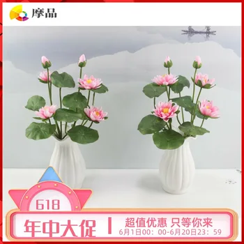 

European Style Living Room High Quality Simulation Lotus Lotus Leaf Simulated Plants Decoration Floor lotus fo Decoration Artifi