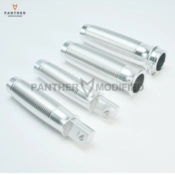 

4 PCS CNC Silver Motorcycle Handlebar Hand Grips Foot Rest case for Harley Davidson Dyna Road King Super