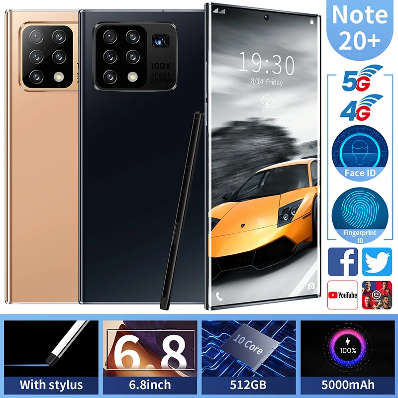 Note 20+ 6.8inch Full Display 10-Core Snapdragon