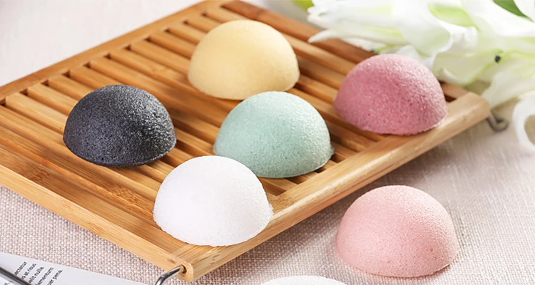 Konjac Губка для кожи чистая Косметическая пуховка