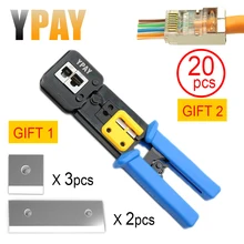 YPAY EZ rj45 cable crimper rg45 network tools pliers rj12 cat5 cat6 8p 6p rj 45 Stripper pressing clamp tongs clip multifunction